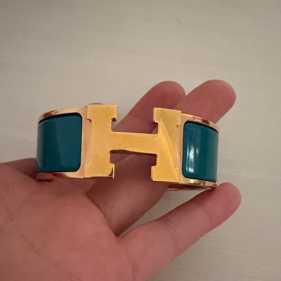 Hermes Jewelry - Gold and Teal Bracelet